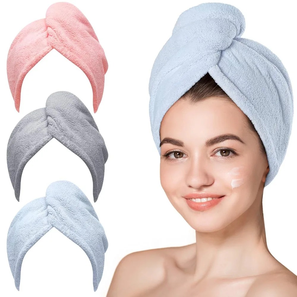 Hair Turban Towel - Asciugamano per Capelli ad Asciugatura Rapida,