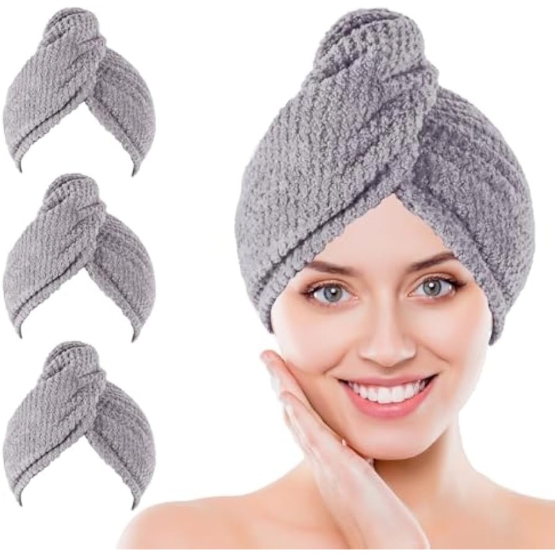 Hair Turban Towel - Asciugamano per capelli super assorbente ad