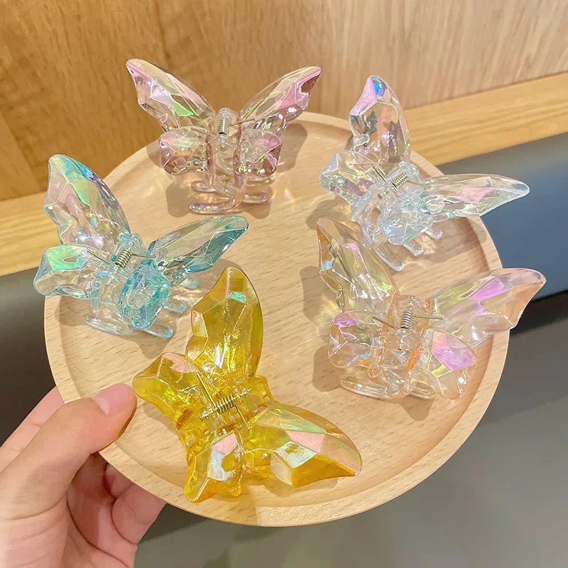 Hair Clip Claw Large - Crystal Butterfly Mermaid Hair Claw Girls