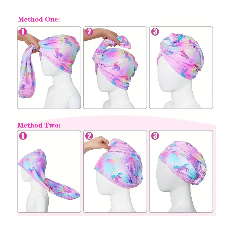 Hair Turban Towel - Asciugamano per Capelli ad Assorbimento Rapido