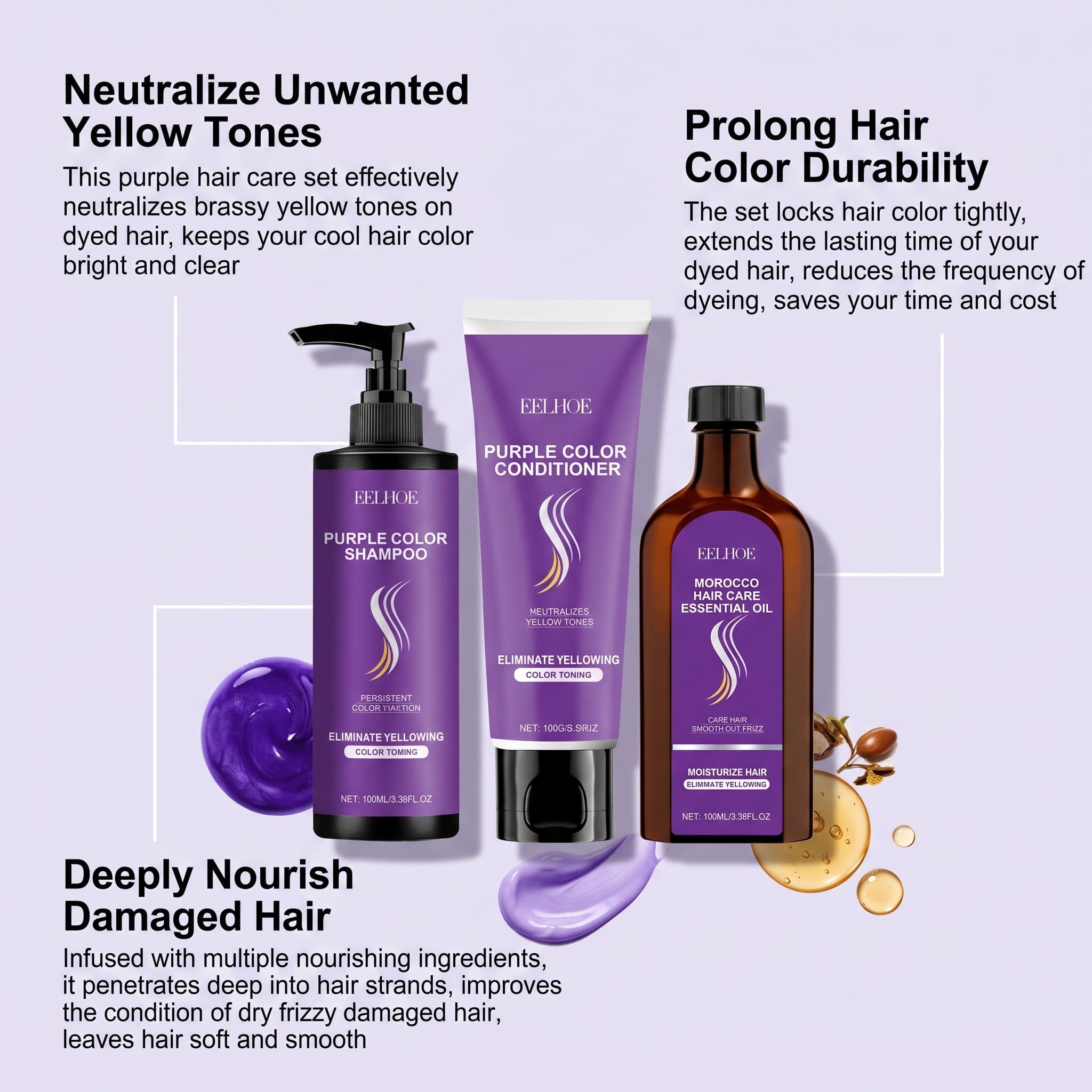 Set Shampoo Viola con Balsamo, - Hair Care Color recensione e prezzo