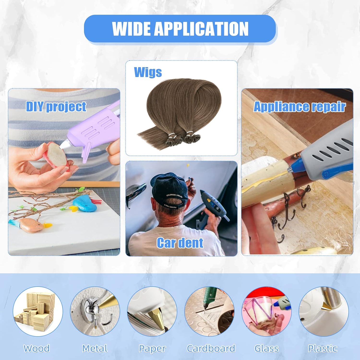 24 pezzi bastoncini profession - Glue Gun Hair recensione e prezzo