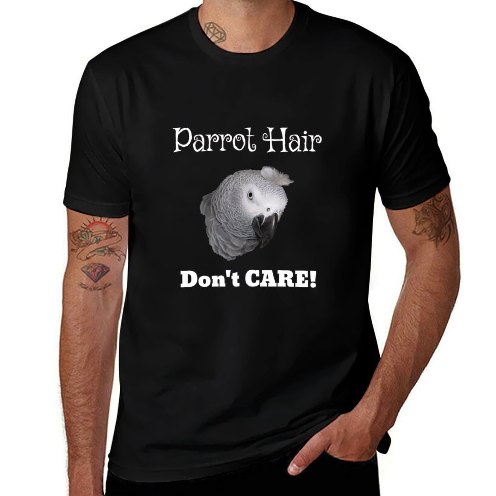 T-shirt Parrot Hair Don't Care - Hair Care Works recensione e prezzo